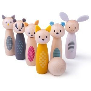 BIGJIGS WOODEN ANIMAL SKITTLES