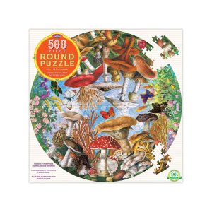 EEBOO ROUND BUTTERFLIES & MUSHROOMS PUZZLE |500 PIECES