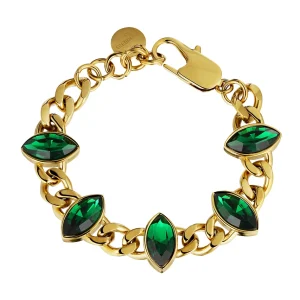 DYRBERG/KERN ZELKO EMERALD GREEN BRACELET