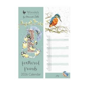 Wrendale - 'Feathered Friends' Slim Calendar 2026