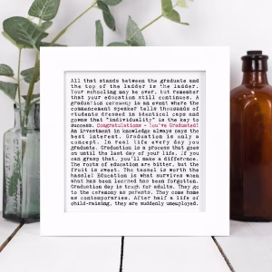 Graduation Gift Framed Print in a Gift Box