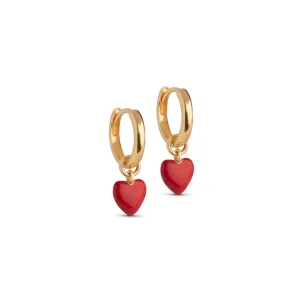Enamel - Hoops, Amore Red