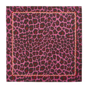Codello Premium scarf with fur print - Pink