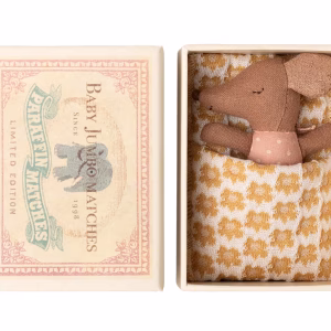 Maileg - Sleepy wakey baby mouse in matchbox - Rose