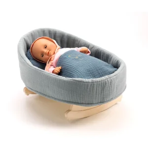 Djeco - Pomea Dolls Cradle Rocking Cradle - Blue Dream