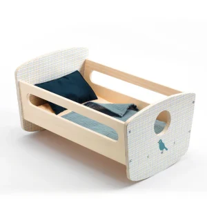 Djeco - Pomea Dolls Cradle Rocking Bed - Blue Night