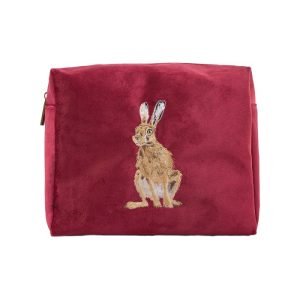 Wrendale Designs - 'Golden Hour' Hare Embroidered Make Up Bag