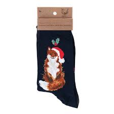 Wrendale - 'Festive Fox' Fox Socks