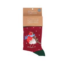 Wrendale - 'Season's Tweetings' Robin Children's Socks