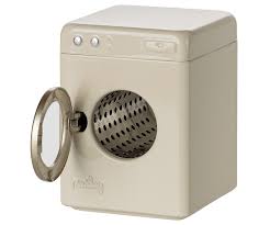 Maileg- Washing machine, Mouse - Off white