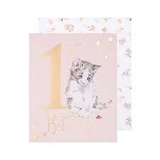 Wrendale - 'A Purrrfect Day - 1st Birthday' Cat Card