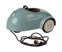 Maileg - Car, Mouse - Light blue