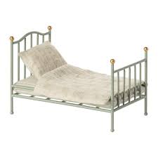 Maileg - Vintage single bed, Mouse - Mint