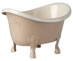 Maileg - Bathtub, Mouse - Rose
