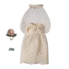 Maileg - Wedding dress, Mum mouse