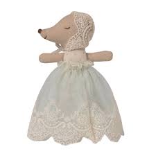 Maileg - Baby mouse in gown - Mint