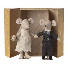 Maileg - Wedding mice couple in box, Mum and Dad