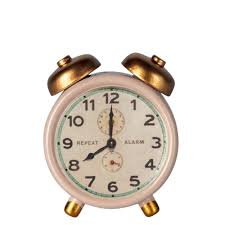 Maileg - Alarm clock, Mouse - Powder