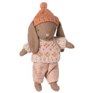 Maileg - Winter bunny, Micro - Brown - Rose