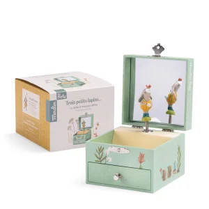 Moulin Roty Musical Jewellery Box Trois Petits Lapins